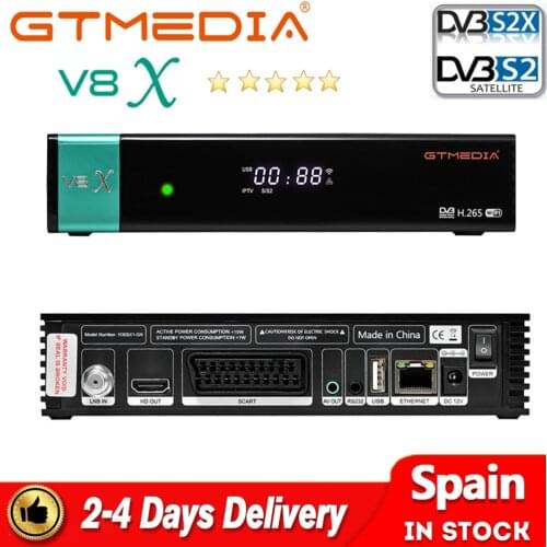 GTmedia V8X H.265 DVB-S2/S2X Satellite TV Receiver 1080P HD WiFi gt media V9 Prime Updated Freesat v9 Super Digital Decoder