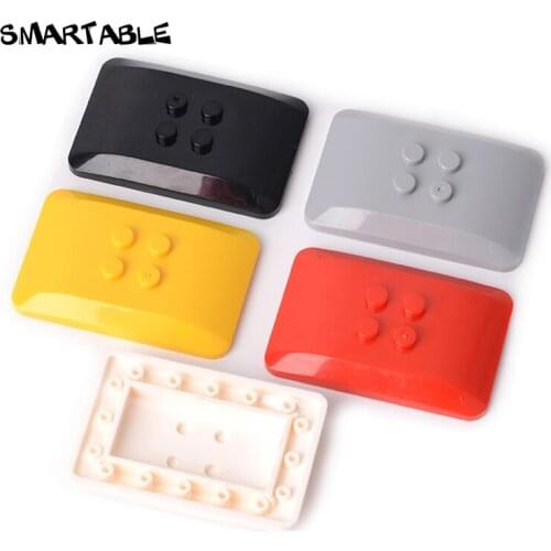 Smartable Roof 4 x 6 x 2/3 Building Block Parts Toys For Kid Creative Compatible Major Brands 98281 5pcs/lot