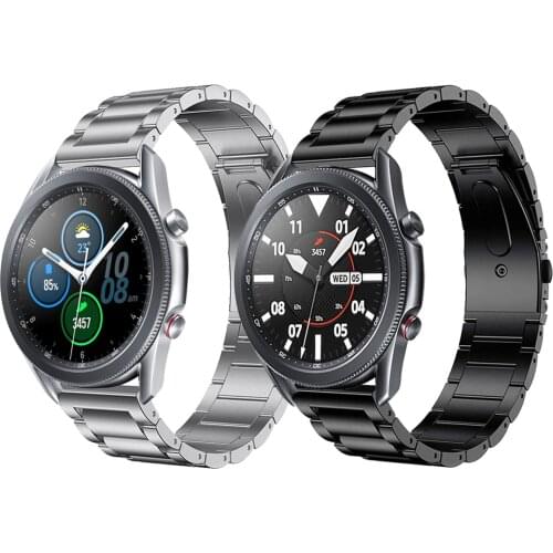 Titanium Strap For Samsung Galaxy Watch 3 45mm band for Galaxy Gear S3 Classic Watchbands Metal Stainless steel clasp Bracelet
