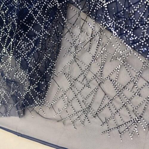 130*100cm strip sequins flower embroidery lace fabric thickening embroidery Material fabrics for patchwork
