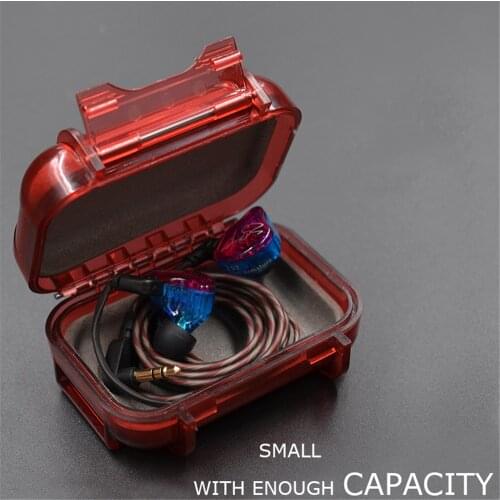 Waterproof Box Drop Resistance Protective Case ABS Resin Portable Hold Storage Earphone Box Bag Built-in Sponge Double Protect