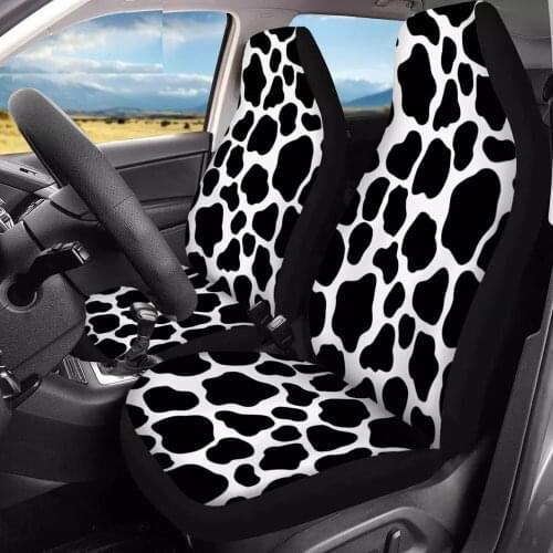 Funny Cow/Zebra/Leopard Print Design 2pcs/set Car Seat Cover set universal Auto/Vehicle/SUV Front Seat Protector Case Anti Dirty