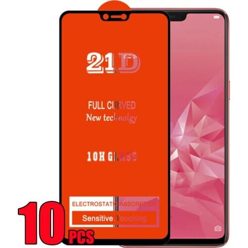 10pcs 21D Tempered Glass Film Guard Screen Protector Full Glue For OPPO Reno 6 6Z 5 Lite 5A 5F 5K 5Z Realme V11 V13 V15 V25 K9