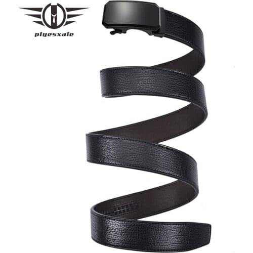2020 Men Belt Male Genuine Leather Strap Belts For Men Top Quality Automatic Buckle Black Belts Cummerbunds cinturon hombre B157