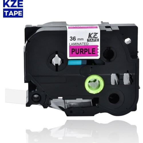 36mm TzeP61 Black on Purple Laminated Label Tape Cassette Cartridge label ribbon tze tape Tze-P61 tze P61 tzeP61 for P-touch PT