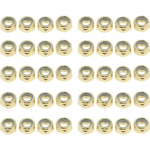 40Pcs Skateboard Longboard Repair Nuts M8 Skateboarding Trucks Screws Skateboard Hardware
