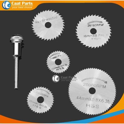 6pcs/set New Mini HSS Rotary Circular Saw Blades Tool For Dremel Metal Rotary Cutter Hand Tool Set Cutting Diamond Discs Mandrel
