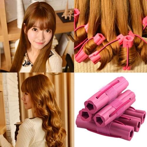 6Pcs Women Flower D esign Sponge Hair Curler Maker Roller Rods Salon DIY Tool Agreat tool to DIY your special hair style wake up