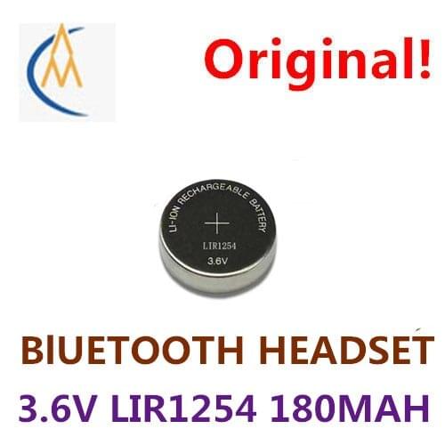 Rechargeable lithium battery lir1254 button type rechargeable battery 180MAH cylindrical wireless Bluetooth headset