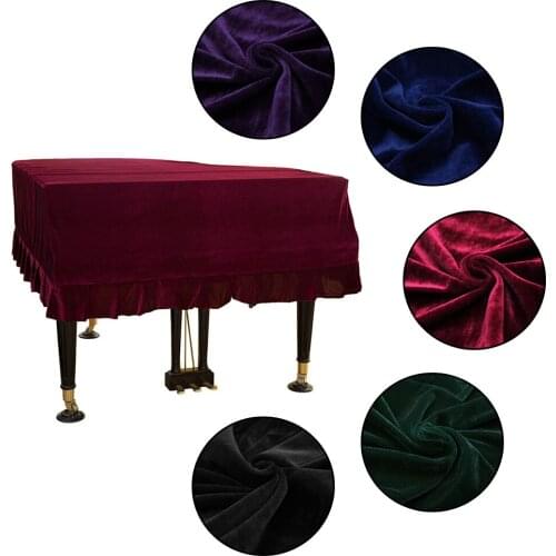 1Pcs Soft Velvet Piano Cover Triangle Piano Full Dustproof Furniture Protector Dust Cover Instruments Accessory Decoration S/M/L