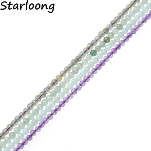 3mm Round Gold Amethysts Labradorite Moonstone Amazonite Natural Stone Loose Beads For Jewelry Making DIY Strand 15" Bracelet