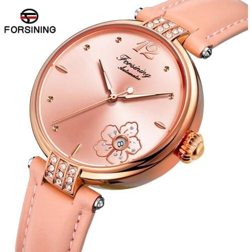 Brand 4137 Watches Waterproof Skeleton Fashion Leather Strap Luxury Mechanical Automatic Wrist Women Wristwatch