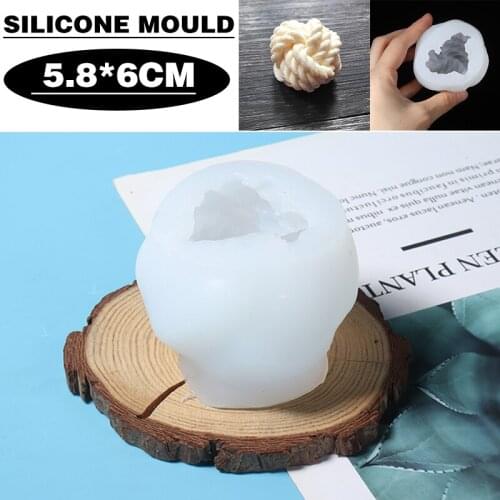 Candle Making Wax Mold Aromatherapy Soap Candle Silicone Mold Yarn Ball Shape DIY Clay Resin Mould Durable Handmade Making Tool