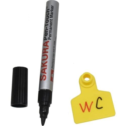 1pcs ear tag marker pen marking mark black dentification permanent cow pig sheep tags device tools veterinary farming tools