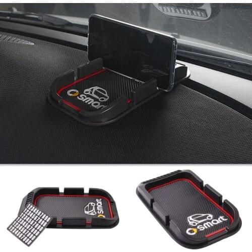 Multifunction Parking number plate navigation Non-slip mat Mobile phone anti-slip mat For Smart 450 451 453 Fortwo Forfour