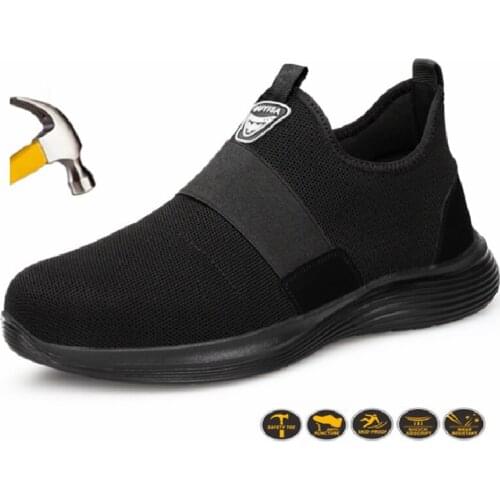 Fashion New Work Shoes Men Puncture-proof Work Safety Boots Non-slip Indestructible Designer Sneakers Lightweight Safety Shoes