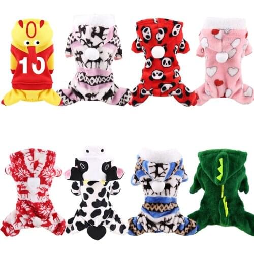 Soft Warm Pet Dog Clothes for Dogs Jumpsuits Fleece Dog Coat Jacket Pet Pajamas Chihuahua Clothing for Dogs Outfit Pets Clothing