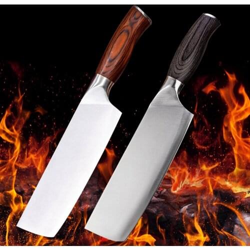 9Cr18 Stainless Steel Nakiri Kitchen Knife Chef 's Slicing Knives Tools Household Kitchen Meat Slicer Cooking Accessories Tools