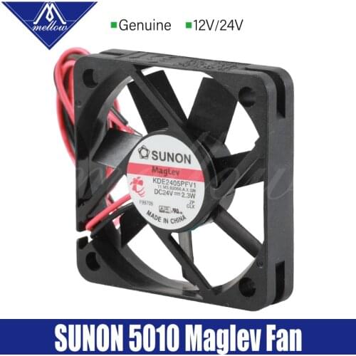 Mellow Sunon 12V/24V 3D Printer Small Cooling Magnetic Suspension Bearing 5010 DC Fan Cooling Extruder Hotend