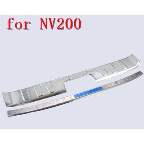 Stainless Steel car Rear Bumper Protector Sill Trunk Rear guard Tread Plate Pedals Car Styling for Nissan NV200