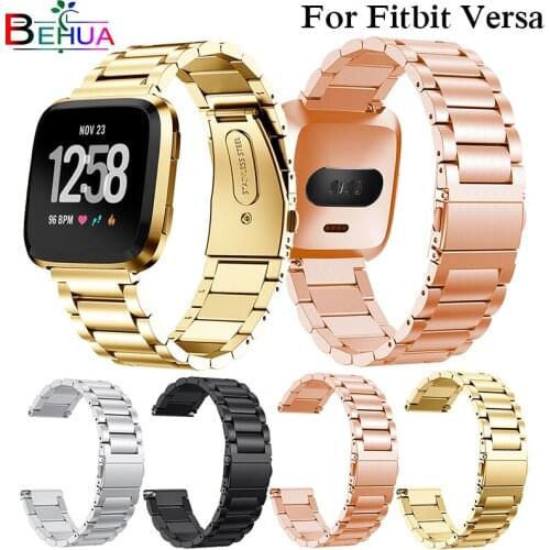 New Arrival For Fitbit Versa Wristband Wrist Strap Smart Watch Band Strap Stainless Steel Watchband Replacement Smartwatch Band