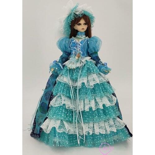 1/4 1/3 Scale BJD Clothes Retro Fairy Cupcake Dress With Hat Set For BJD/SD MSD SD13 Big Girl Doll Accessories C1026