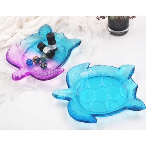 Sea Turtle Tray Silicone Mold For Pad Fruit Tray DIY Clay Epoxy UV Resin Mold Coaster Silicone Mold Home Decor