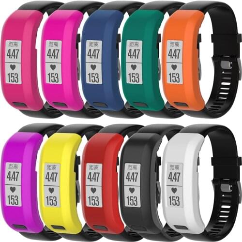 Silicone Protective Shell for Garmin vivosmart HR+Protector Frame Case Fitness Tracker 10 Colors Soft Silicone Smartwatch Cases