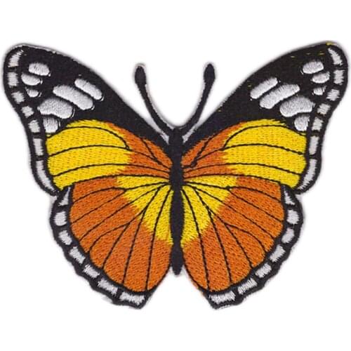 Pretty Butterfly hippie retro boho love peace embroidered iron-on patch