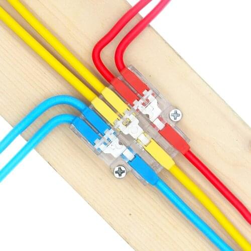 Wire Connector in 0.5-6mm2 Fast Electrical Distributor Cable Connector Plug-in Wire Terminal Block Connector 3 in 6 Out LT-636