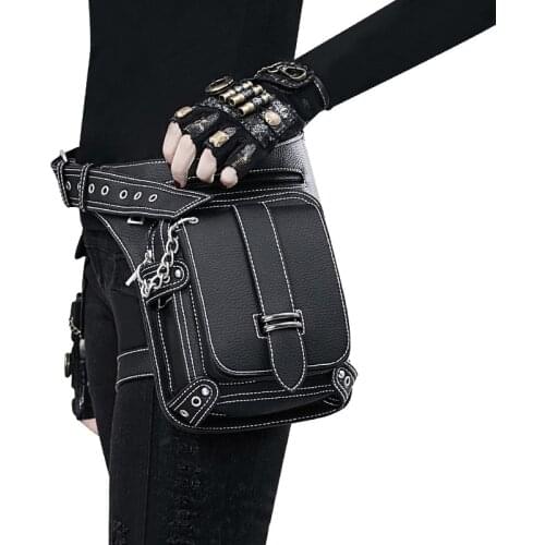 TopFight 2021 Fashion Punk Waist Pack Luxury Designer Fanny Pack Small Women Waist Bags Soft PU Leather Shoulder Bag Luxury