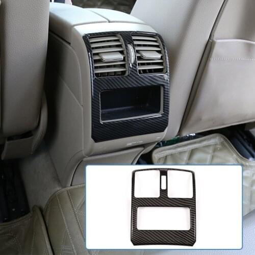 Carbon Fiber ABS Chrome Air Conditioning Vent Outlet Cover Trim For Mercedes Benz GLK Class X204 200 300 360 Auto Accessories
