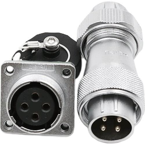 WEIPU WF20 TE+Z AC Waterproof Industrial Male Plug Female Socket Aviation Connector DC Power Adapter M20 2 3 4 5 7 9 12 15 Pin