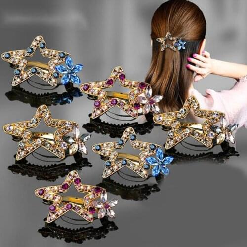 1PCS Hair Clip Hairpin Fashion Cute Star Hair Card Clip Simple Spring Clip For Women Girls Headdress