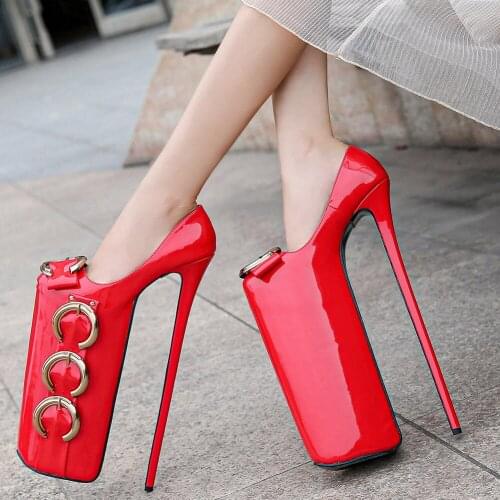 30cm Women Stilettos Platform Super High Heel Stilettos Metal Decor Nightclub Shoes Sexy Pumps Size 35-46 Nightclub New 2021