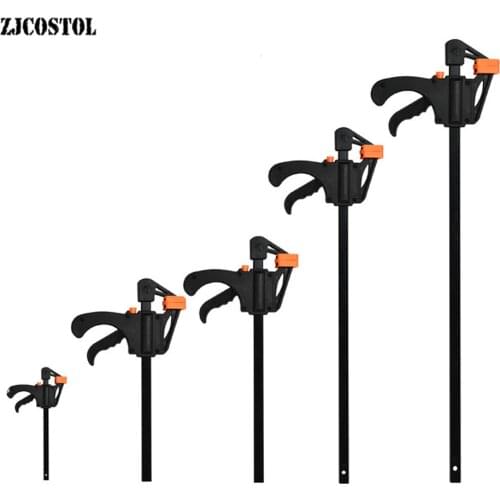 ZJCOSTOL1pcs 4 Inch F Type Woodworking Clip Quick Ratchet Release Speed Squeeze Wood Working Work Pliers Clamp Clip DIY Tool