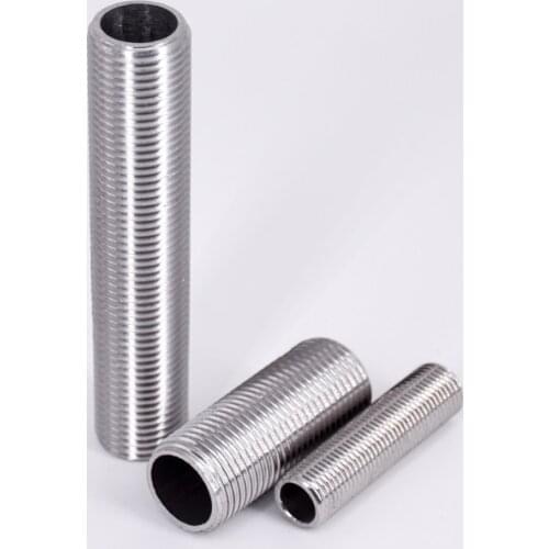 1/4" 3/8" 1/2" 3/4" 1" -2" BSPP Male x 50/75/100mm 304 Stainless Full Thread Nipple Barrel Pipe Fitting Water Tank