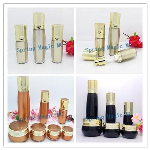 100ml Black Gold Acrylic Emulsion bottle with Press pump or sprayer Lotion bottle,Cosmetic containers Eye Cream/Perfume Bottle