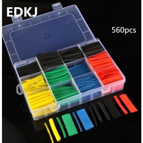 280/530/560pcs boxed polyene capsule combined with heat shrinkable insulated cable sleeve 2:1