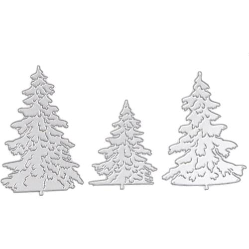 3pcs Metal Cutting Dies for Scrapbooking Christmas Dies Embossing Folder Stencil Photo Album Decorative Christmas Tree