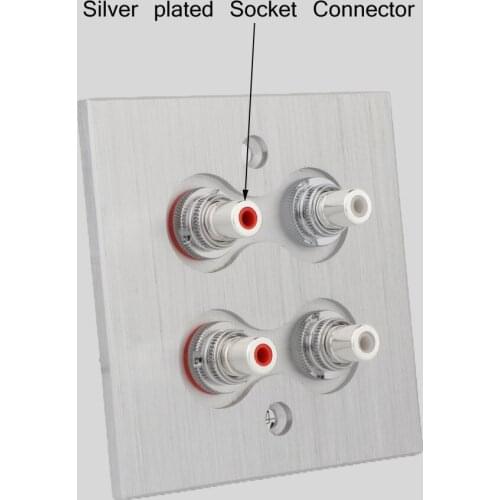 Preffair 8pcs RS3007S High Performance RCA Terminal Sockets silver plated RCA Socket Female RCA Jack Socket Connector