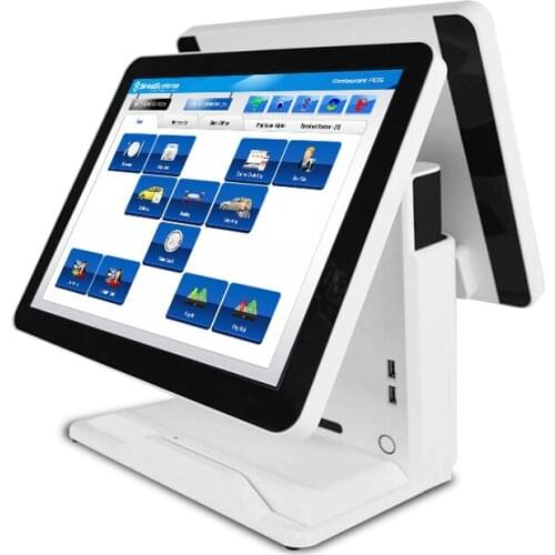 Free Shipping OEM Factory Price Capacitive Double Screen 15-Inch Screen Touch Pos System For Bar POS1618DP