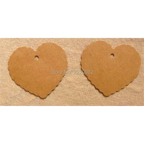 Free shipping in stock blank tag 350gsm craft pape 6.2x5.5cm 300 pcs a lot gift tag/paper card hang label/heart shape tag