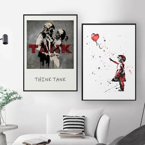 Graffiti Urban Canvas Painting Gift Wall Art Prints And Posters Vintage Think Tank Graffiti Gallery Living Room Home Decoration