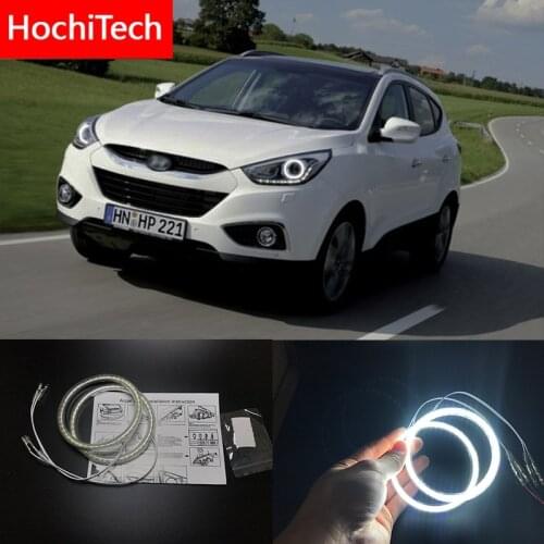 HochiTech for Hyundai ix35 2010-2012 Ultra bright SMD white LED angel eyes 2600LM 12V halo ring kit daytime running light DRL