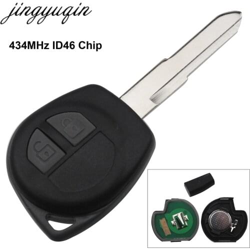 Jingyuqin 315Mhz/ 433MHz ID46 Chip Car Remote Key Fit for Suzuki Swift SX4 ALTO Vitara Ignis JIMNY Splash HU87 Uncut Blade