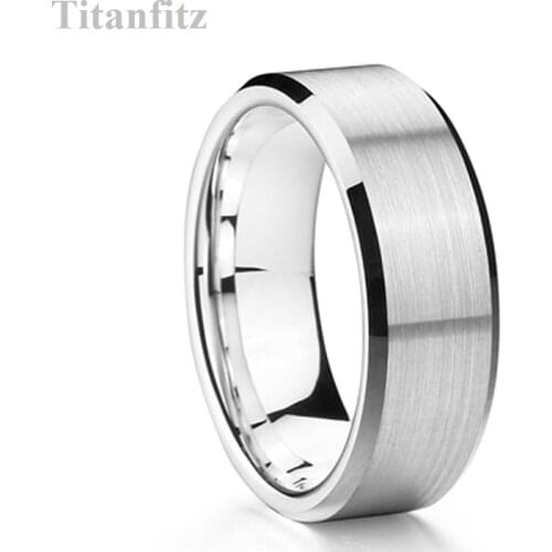 Classic love alliances beveled 8mm wedding couple rings for men marriage anniversary fashion finger ring male never fade