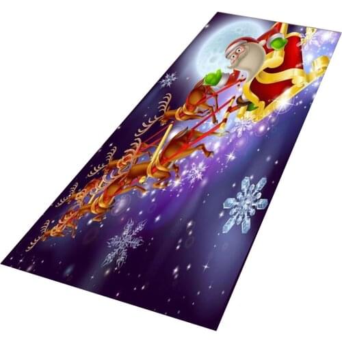Fashionable Christmas Floor Mats, Cute Santa Claus Snowflake Bell Area Carpet Washable Carpet, Bathroom Bedroom Kitchen