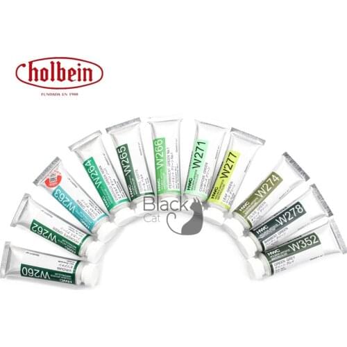 Japanese Holbein Watercolor Paint Artist Grade 15ml Acuarelasr Green Art supplies