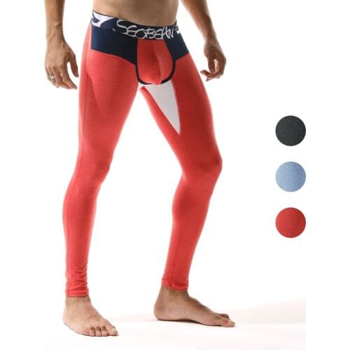 Free Shipping New Mens Long Johns cotton leggings solid Winter Tight Warmerthemal Comfortable fashion male Thermal